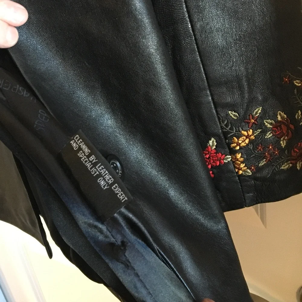 Kasper 100% Leather Woman’s Coat Black S